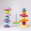 Grimm's Large Pastel Conical Tower with 6 pastel balls | Conscious Craft